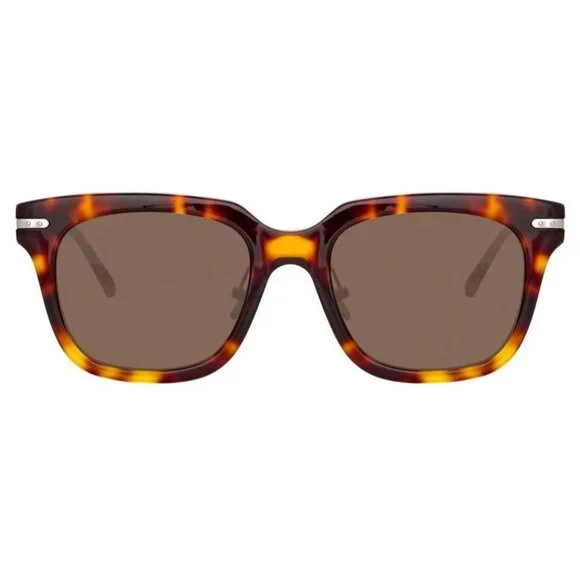 Linda Farrow Sunglasses Empire D-Frame Tortoise Shell LF28AC6SUN New Box Case Linda Farrow Sunglasses Empire D-Frame Tortoise Shell  main image 2